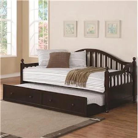 Traditionally-Styled Wood Daybed with Trundle